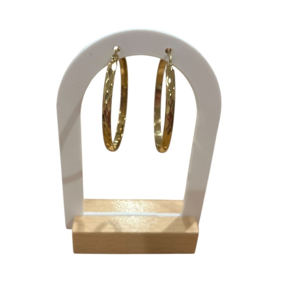 Stainless Steel Gold Hoop Earrings Lightweight Hypoallergenic Classic